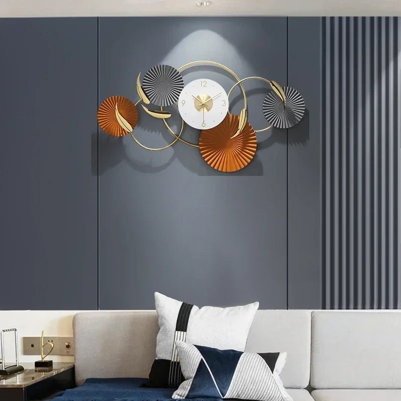“Minimalist Wall Clock Large Silent Modern Design – Creative Aesthetic Art Mural Horloge Murale for Home & Office Décor” - RELUX.STORE