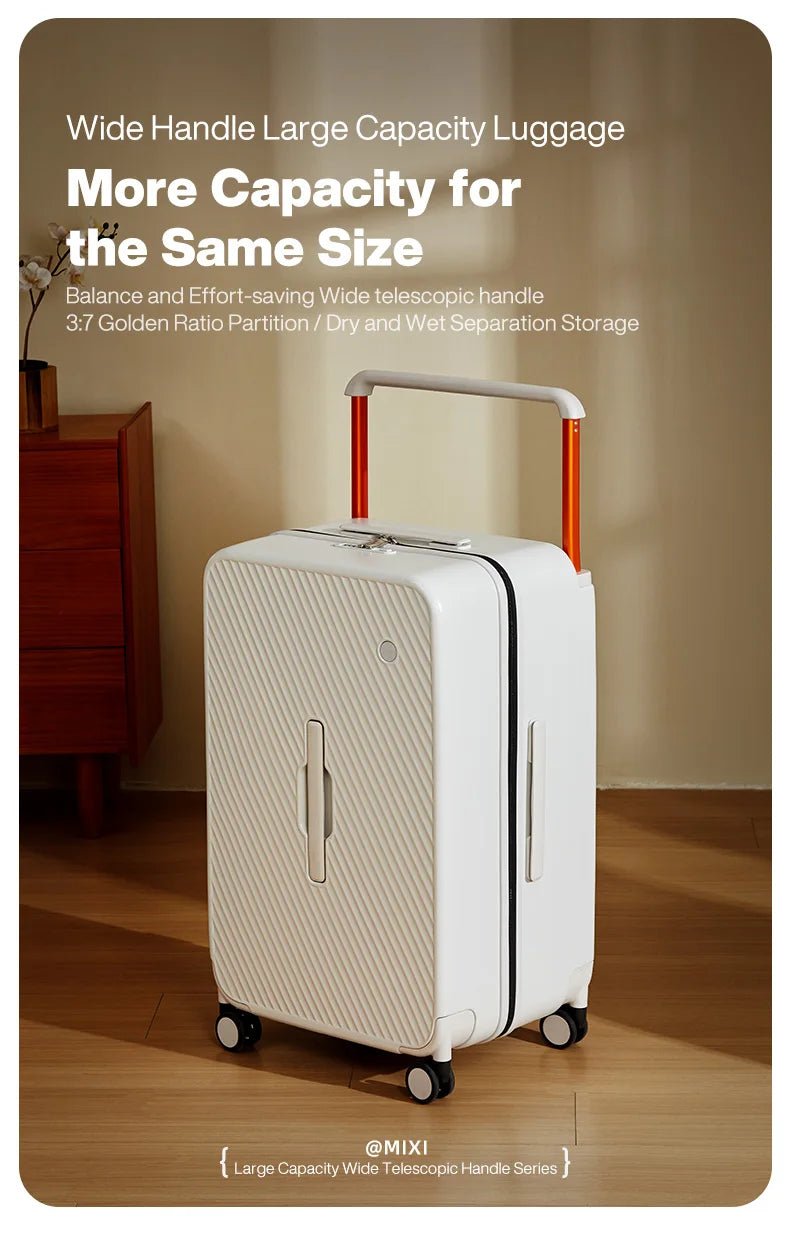 Mixi Large - Capacity Suitcase Trolley Case 26inch Checked in Hardside Rolling Wheels Luggage Wide Handle Travel Suitcases M9276DH - RELUX.STOREMixi Large - Capacity Suitcase Trolley Case 26inch Checked in Hardside Rolling Wheels Luggage Wide Handle Travel Suitcases M9276DH