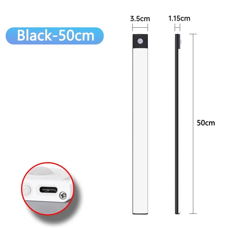 "Motion Sensor Night Light – USB Rechargeable Wireless LED Lamp for Kitchen, Cabinet, Bedroom & Wardrobe Lighting" - RELUX.STORE