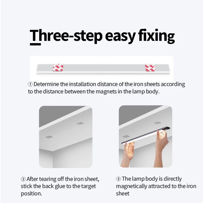 "Motion Sensor Night Light – USB Rechargeable Wireless LED Lamp for Kitchen, Cabinet, Bedroom & Wardrobe Lighting" - RELUX.STORE