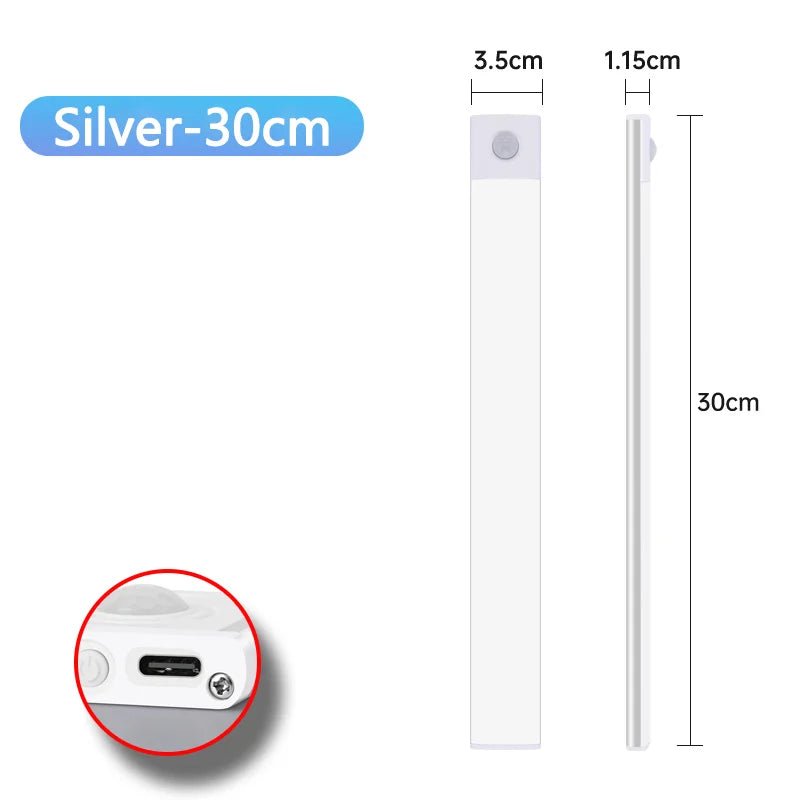 "Motion Sensor Night Light – USB Rechargeable Wireless LED Lamp for Kitchen, Cabinet, Bedroom & Wardrobe Lighting" - RELUX.STORE