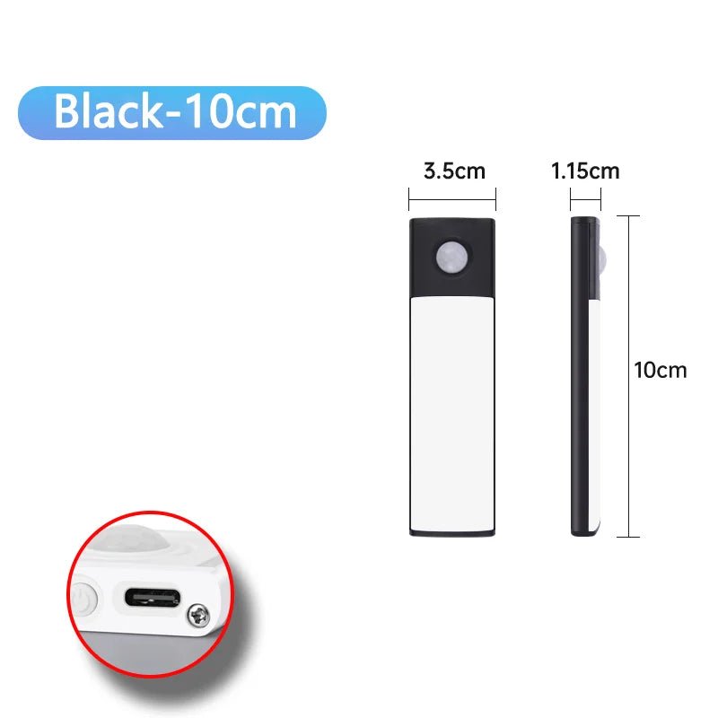 "Motion Sensor Night Light – USB Rechargeable Wireless LED Lamp for Kitchen, Cabinet, Bedroom & Wardrobe Lighting" - RELUX.STORE