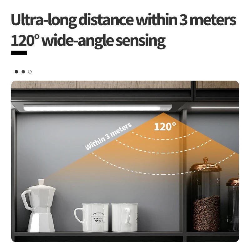 "Motion Sensor Night Light – USB Rechargeable Wireless LED Lamp for Kitchen, Cabinet, Bedroom & Wardrobe Lighting" - RELUX.STORE