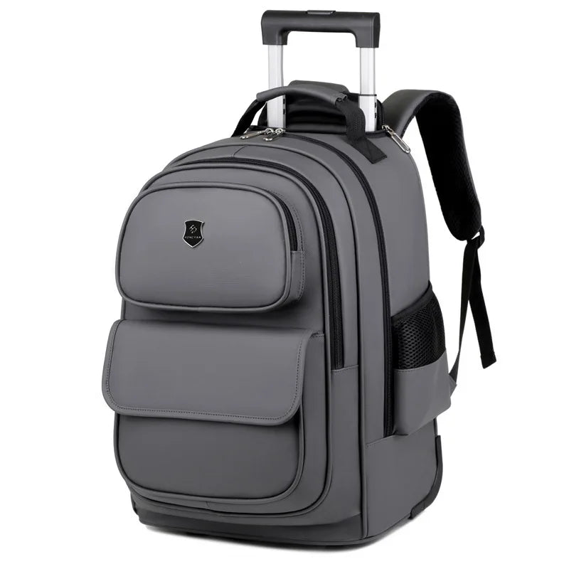 Multi - functional fashion trolley travel bag pull rod large capacity backpack with wheel outdoor leisure suitcase student luggage - RELUX.STOREMulti - functional fashion trolley travel bag pull rod large capacity backpack with wheel outdoor leisure suitcase student luggage