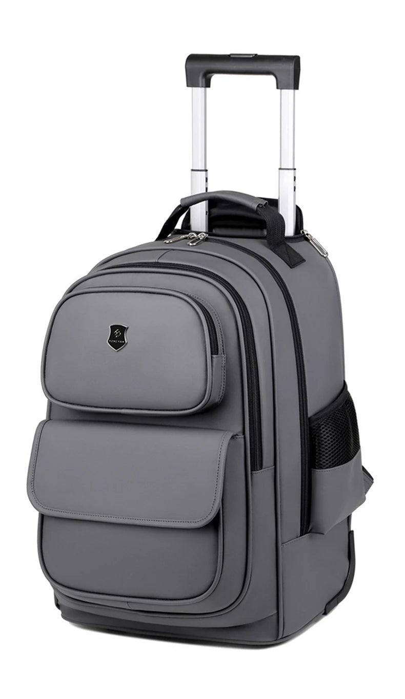 Multi - functional fashion trolley travel bag pull rod large capacity backpack with wheel outdoor leisure suitcase student luggage - RELUX.STOREMulti - functional fashion trolley travel bag pull rod large capacity backpack with wheel outdoor leisure suitcase student luggage
