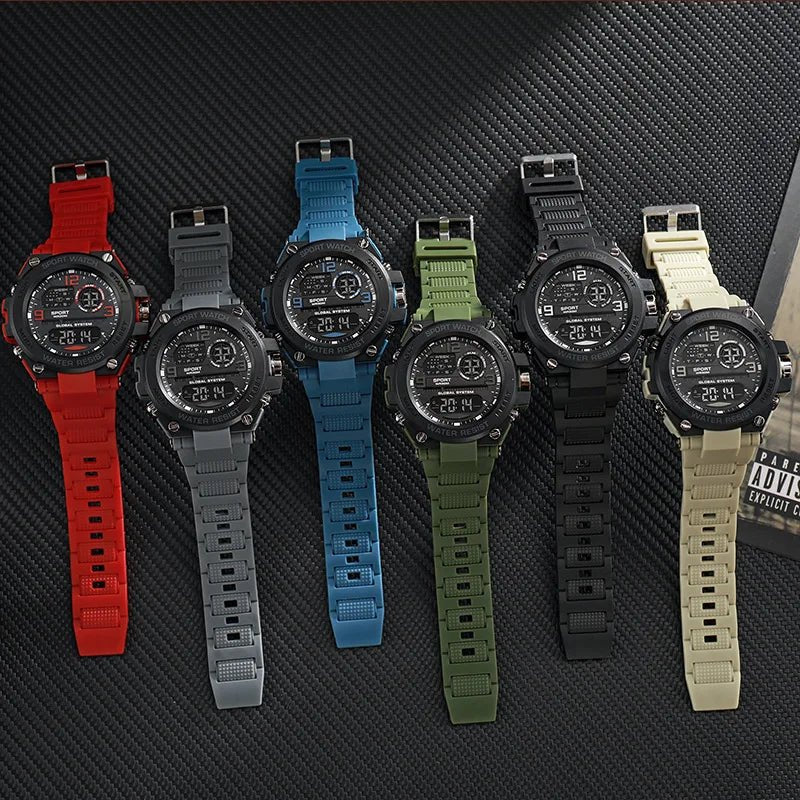 Multifunction Men's Sports Watch Waterproof Luminous Alarm Clock Outdoor Fitness Digital Watch Electronic Wristwatch for Man Kid - RELUX.STORE