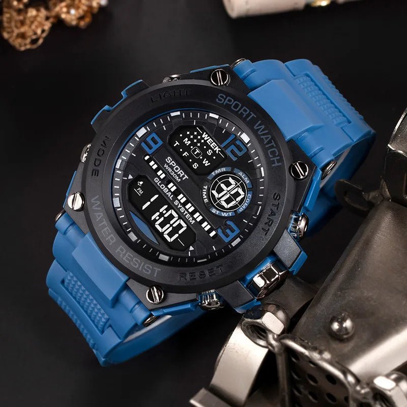 Multifunction Men's Sports Watch Waterproof Luminous Alarm Clock Outdoor Fitness Digital Watch Electronic Wristwatch for Man Kid - RELUX.STORE