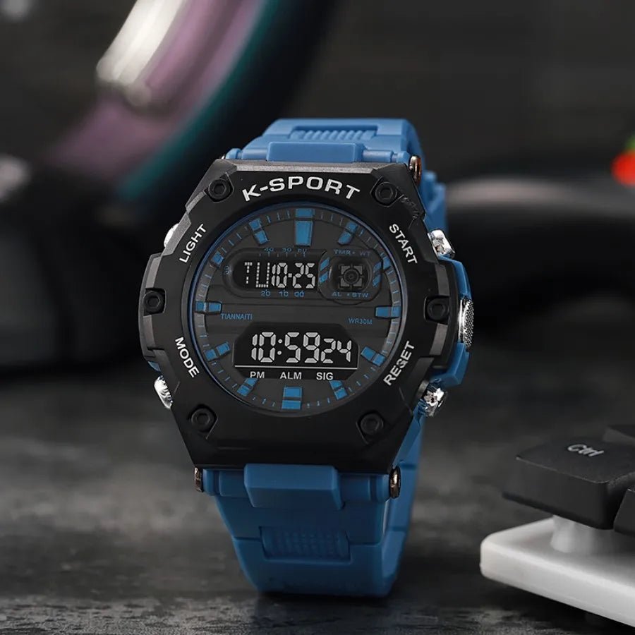 Multifunction Men's Sports Watch Waterproof Luminous Alarm Clock Outdoor Fitness Digital Watch Electronic Wristwatch for Man Kid - RELUX.STORE