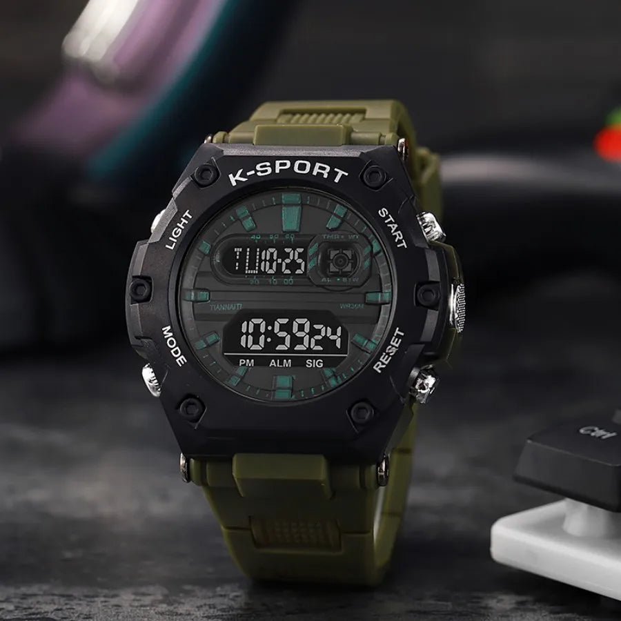 Multifunction Men's Sports Watch Waterproof Luminous Alarm Clock Outdoor Fitness Digital Watch Electronic Wristwatch for Man Kid - RELUX.STORE