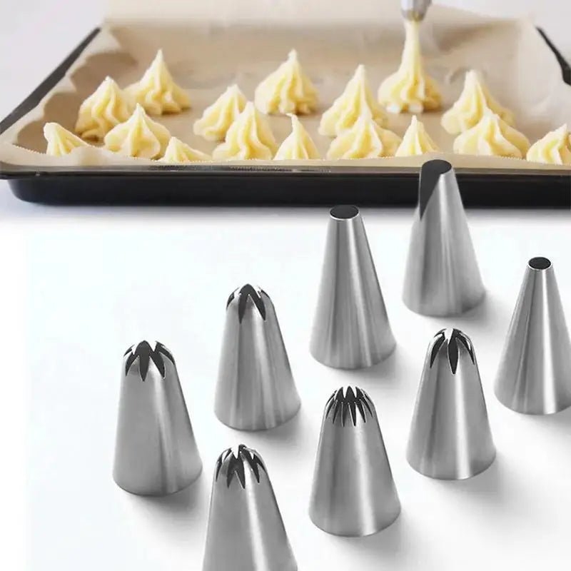 Multifunctional Cake Decorating Tools Silicone Pastry Bag Stainless Steel Cake Mouth Reusable Silicone Bag Tools Pastry Nozzle - RELUX.STORE