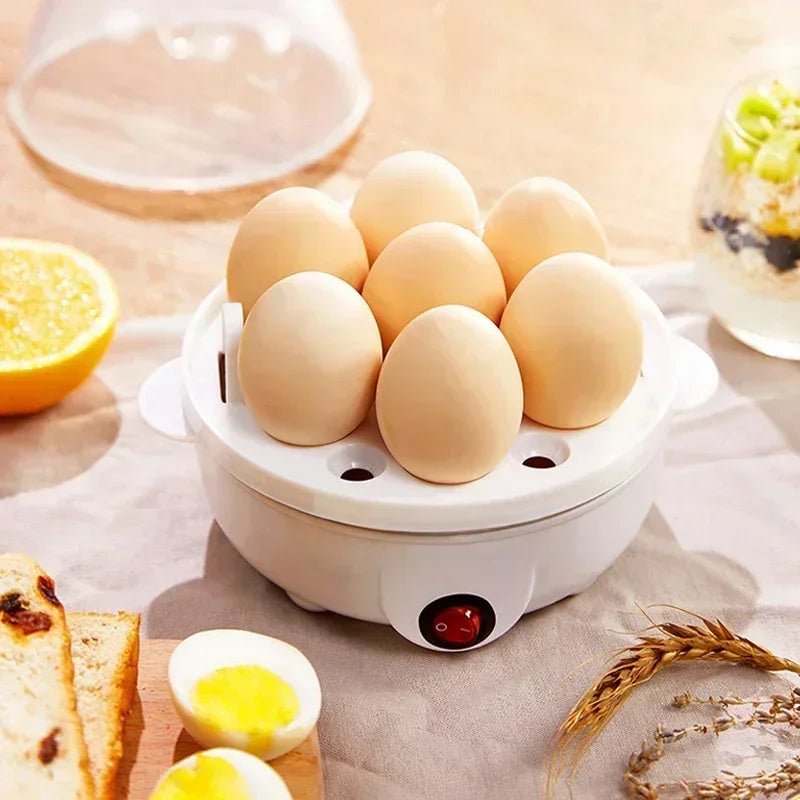 Multifunctional Electric Egg Cooker Steamer - Double Layer for Boil, Poach, Steam Eggs & Veggies, Compact Breakfast Appliance - RELUX.STORE