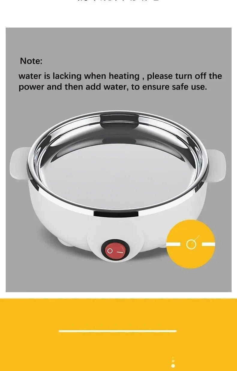 Multifunctional Electric Egg Cooker Steamer - Double Layer for Boil, Poach, Steam Eggs & Veggies, Compact Breakfast Appliance - RELUX.STORE
