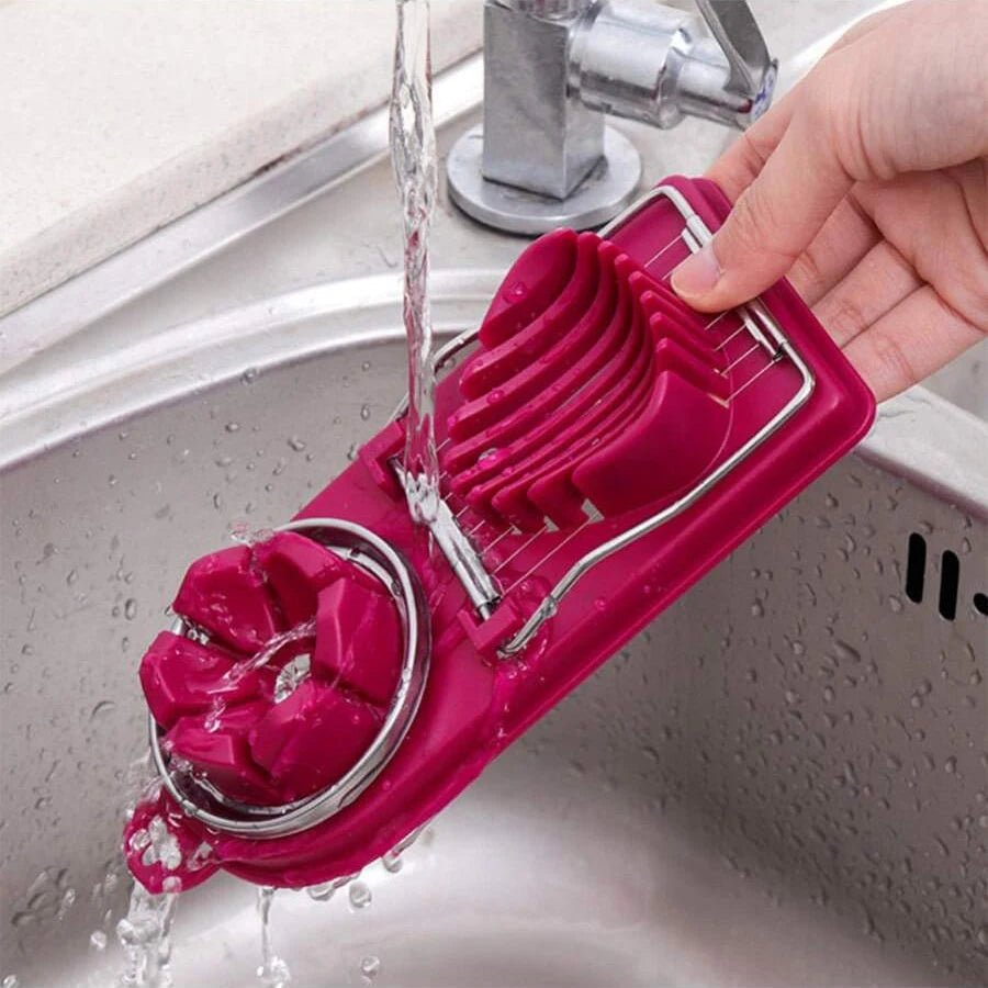 Multifunctional PP Base egg cutter 2 - in - 1 stainless steel wire pull egg cutter for hanging high - quality kitchen accessory tools - RELUX.STORE