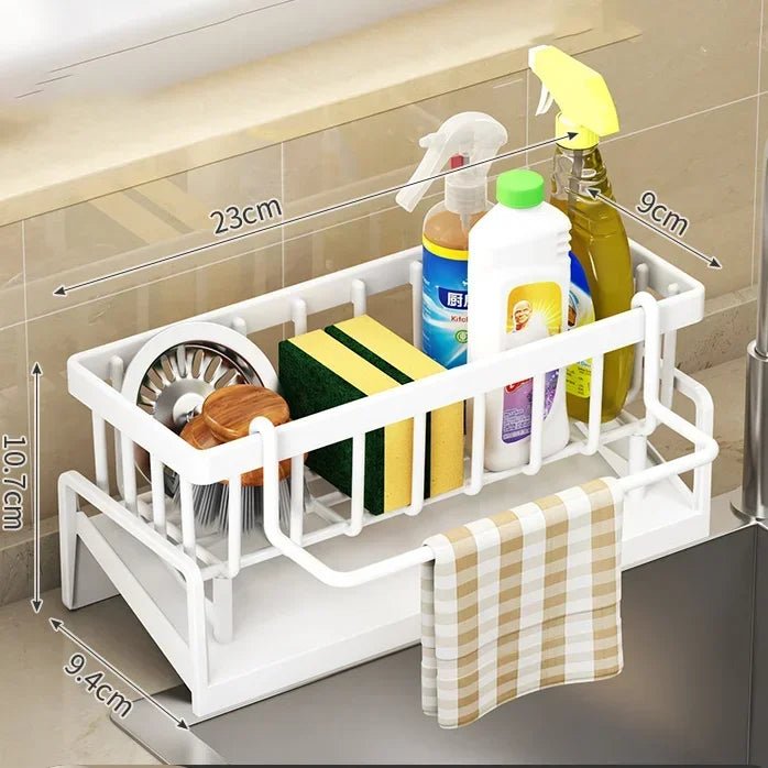 Multifunctional Sponge Rack Drainer Kitchen Shelf Sink Rag Dishwashing Detergent Dishcloth Organiser kitchen organizer storage - RELUX.STORE