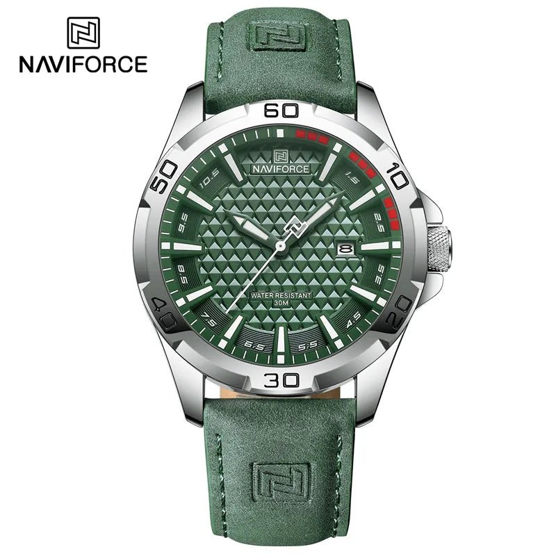 NAVIFORCE Brand Men Fashion Quartz Watches Male Leather Strap Sport Waterproof Wristwatches CalendarClock Relogio Masculino - RELUX.STORE