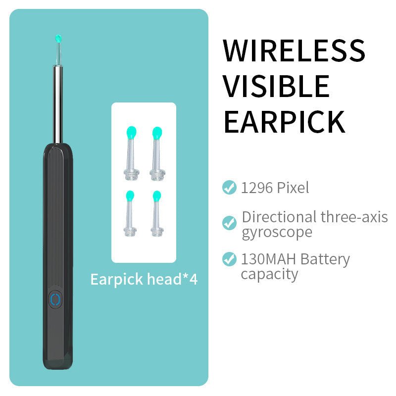 "NE3 Wireless Ear Cleaner Otoscope with Camera & LED Light – Smart Ear Wax Removal Endoscope Kit for iPhone & Android" - RELUX.STORE