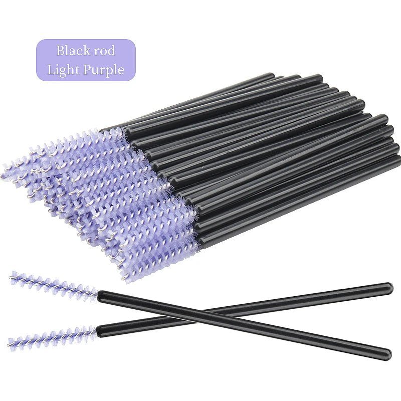 NEW 50Pcs Makeup Eyelash Brushes Disposable Crystal Eyebrow brush Diamond Handle Mascara Wand Applicator Lashes Extension Tools - RELUX.STORE