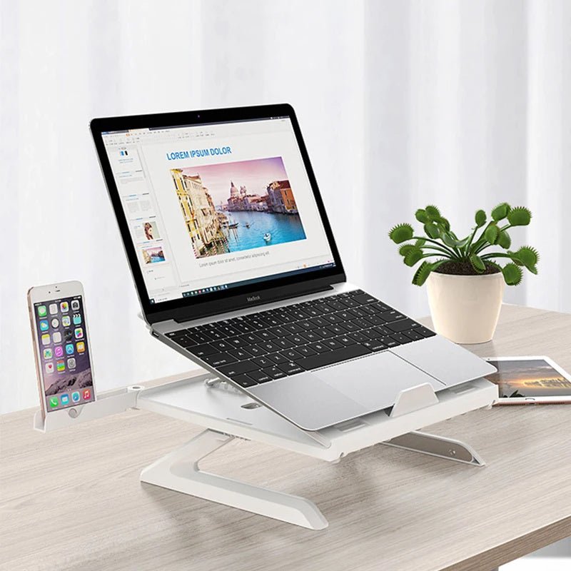 New Laptop Stand Multifunctional Folding Lift Portable Laptop Stand Monitor Increase Rack Aluminum Alloy Base - RELUX.STORE