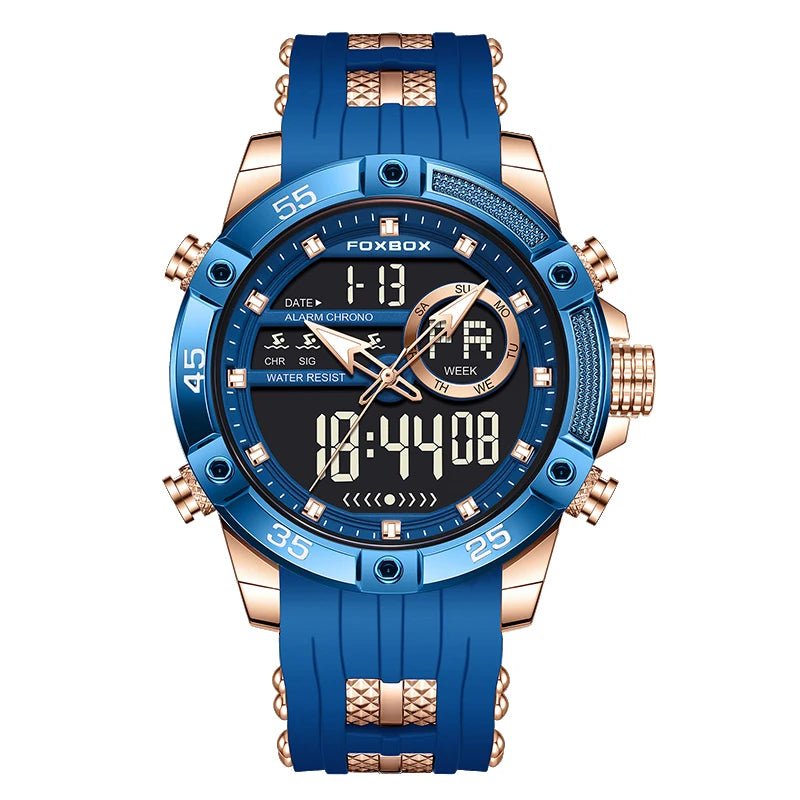New Original FOXOBOX Brand Luxury Men Watch Military Analog Digital Watches For Men Fashion Sport Waterproof Quartz Chronograph - RELUX.STORE