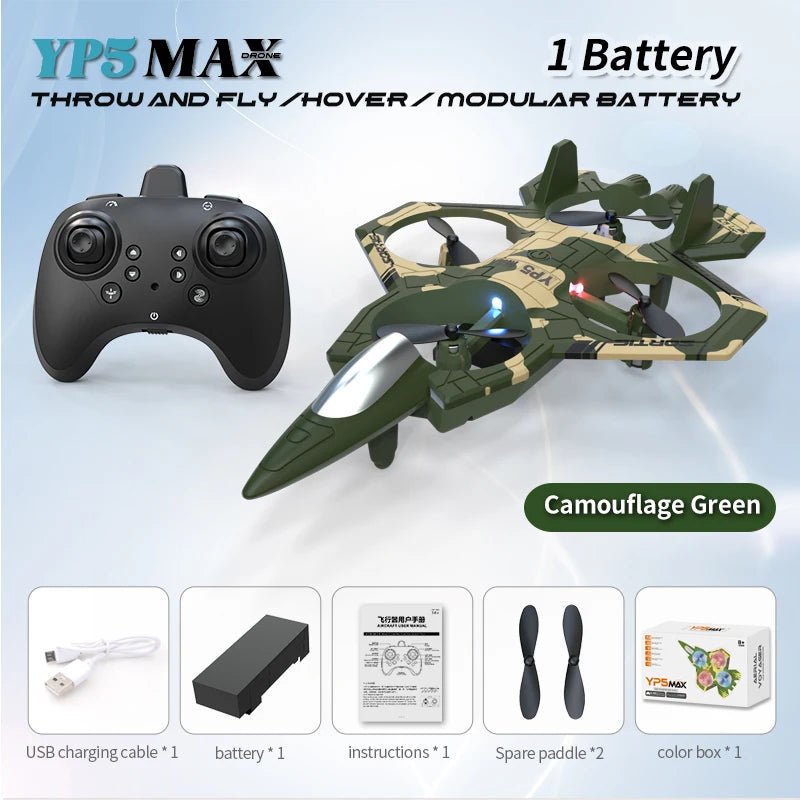 New YP3 Glider Flying Helicopter RC Hobby Jet Plane 2.4G Stunt Remote Control Foam Fighter Airplane Toy Drone With Light - RELUX.STORE
