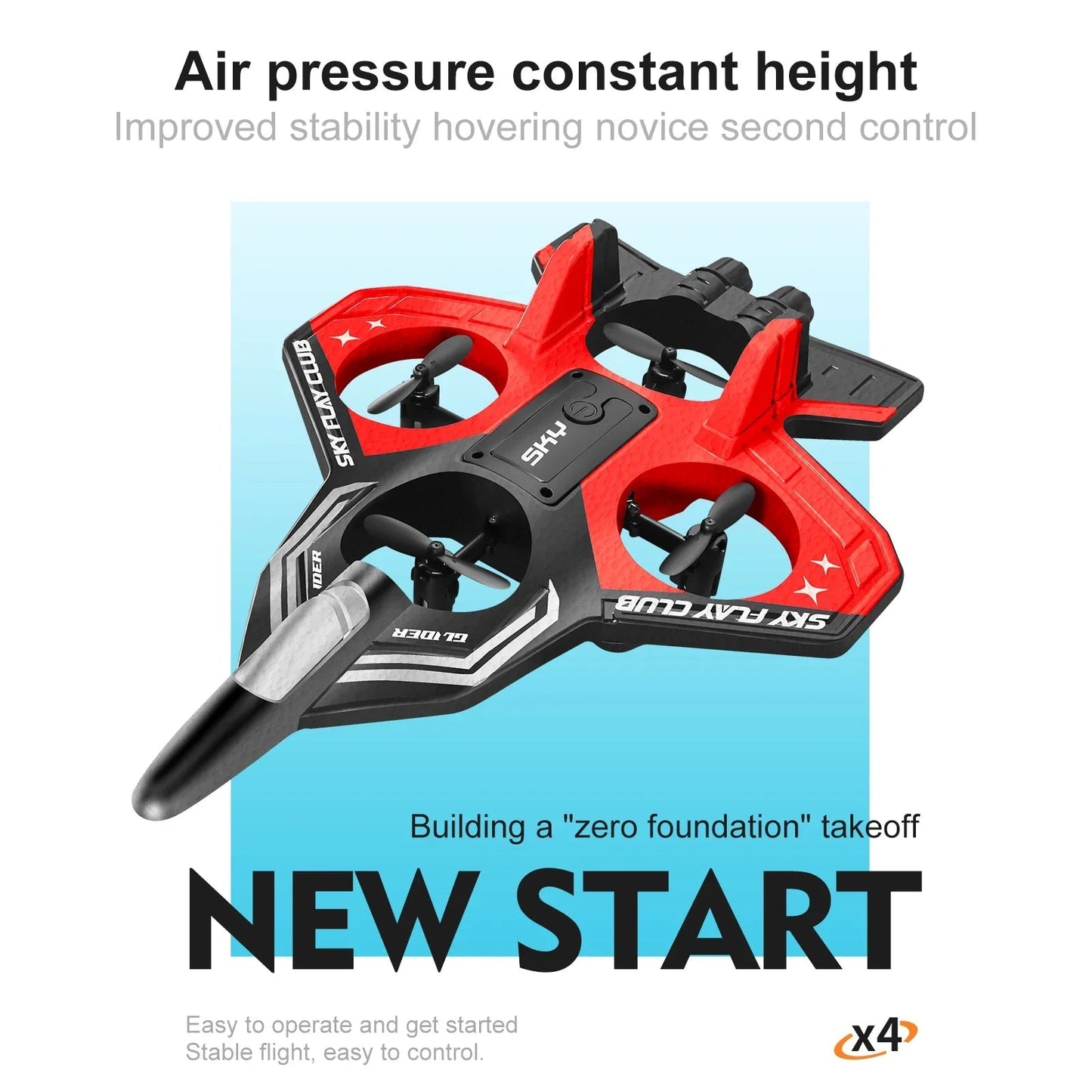 New YP3 Glider Flying Helicopter RC Hobby Jet Plane 2.4G Stunt Remote Control Foam Fighter Airplane Toy Drone With Light - RELUX.STORE