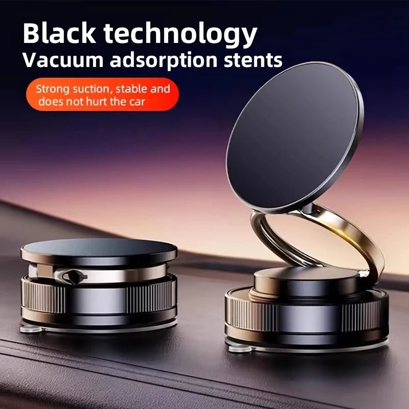 Newest 360 Degree Rotating Magnetic Mobile Phone Holder Vacuum Suction Cup Strong Magnetic Adsorption Car Phone Stand - RELUX.STORE