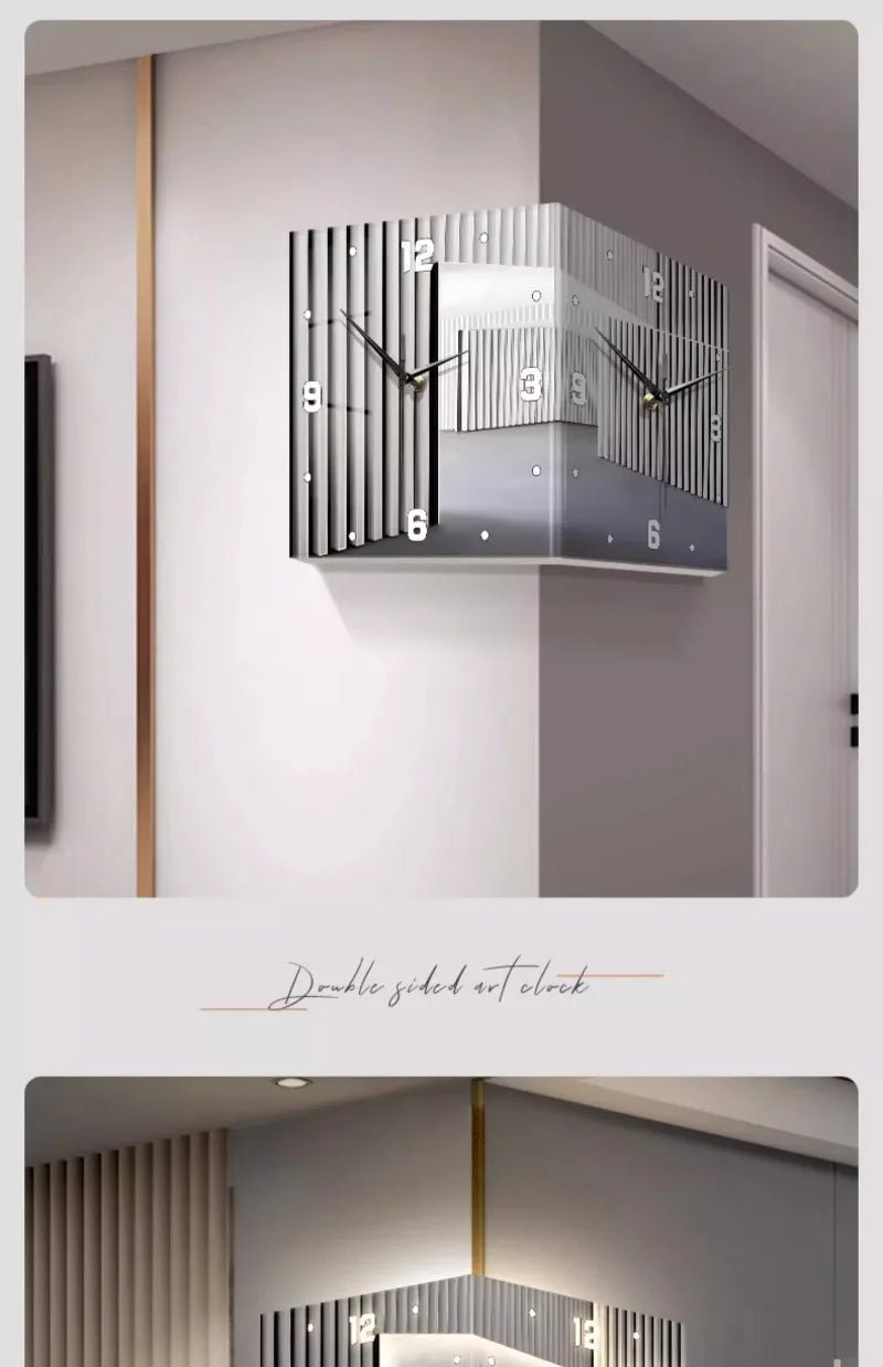 “Nordic LED Wall Clock – Modern Luxury Electronic Wall Art for Living Room, Elegant Aesthetic Home & Office Decor” - RELUX.STORE