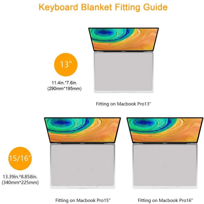 Notebook Protective Palm Keyboard Blanket Cover Microfiber Dustproof Film Laptop Screen Cleaning Cloth Macbook Pro 13/15/16 Inch - RELUX.STORE