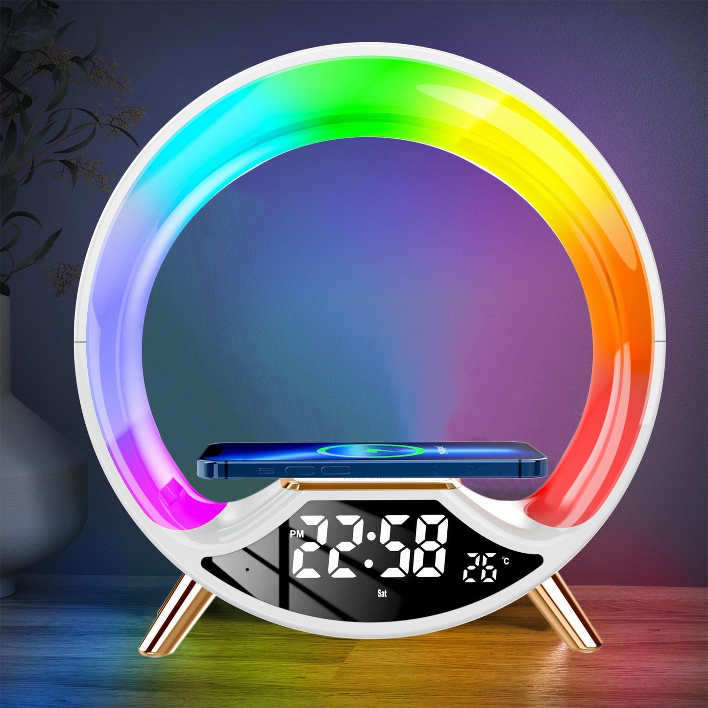 O Light Three In One Wireless Charging Multifunctional Bluetooth Speaker Night Light - RELUX.STORE