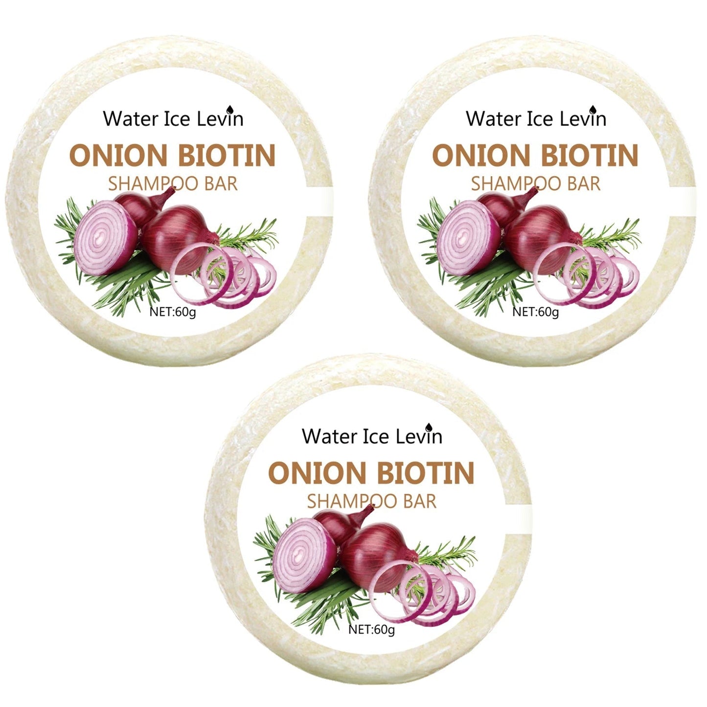 Onion and Biotin Shampoo Soap - 60g, Suitable for All Hair Types, Moisturizing and Smoothing, Rich in Rosemary Extract - RELUX.STORE