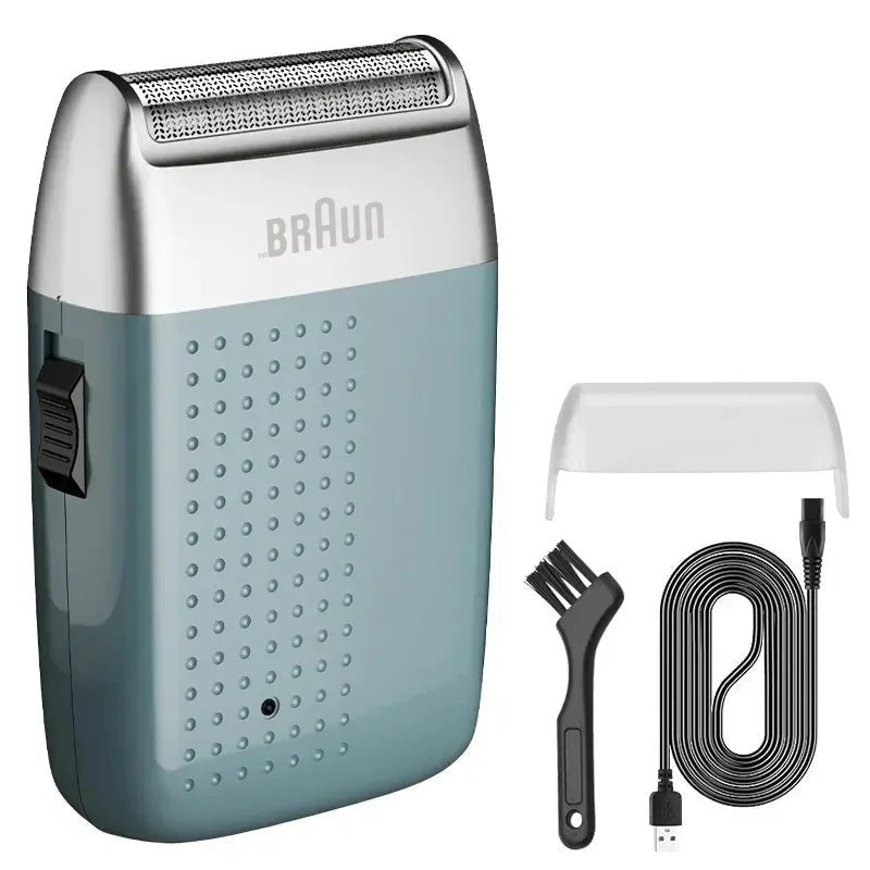 Original Fang BRAUN M1900 Electric Shaver for Men Beard Trimmer Shaver Portable Hair Clipper Rechargeable Shaving Beard Machine - RELUX.STORE