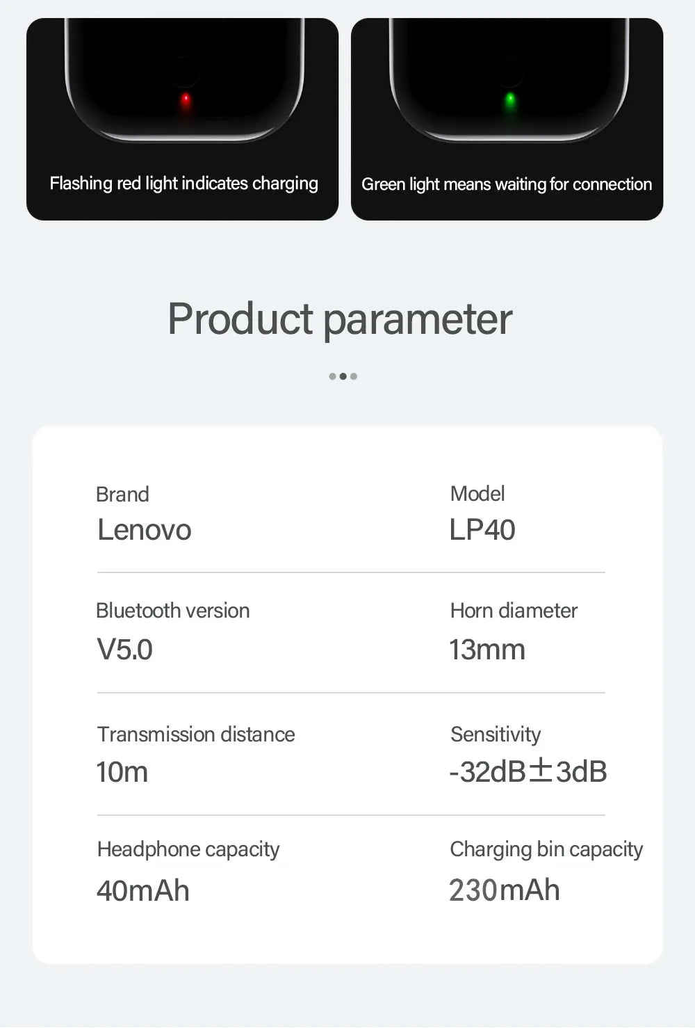 Original Lenovo LP40 Bluetooth 5.0 Earphones – Immersive HiFi Sound TWS with Microphone, Touch Control & Long Standby - RELUX.STORE