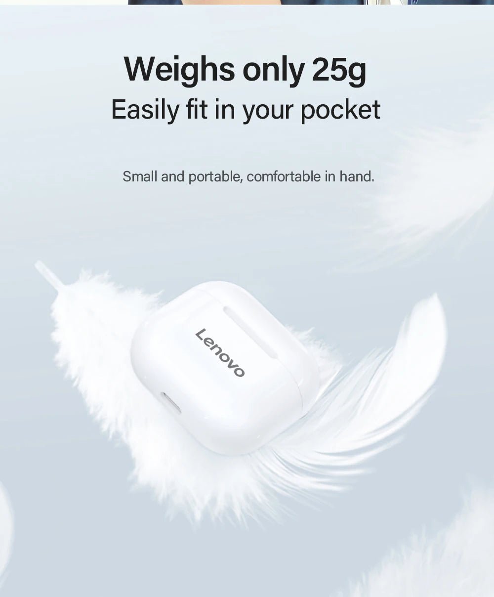 Original Lenovo LP40 Bluetooth 5.0 Earphones – Immersive HiFi Sound TWS with Microphone, Touch Control & Long Standby - RELUX.STORE