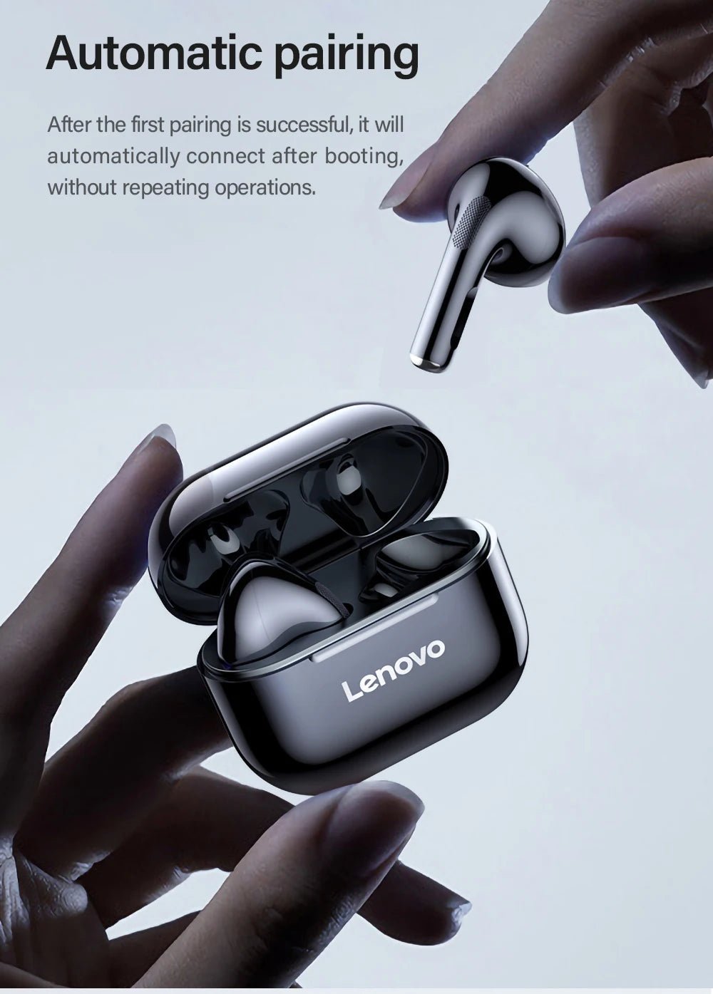 Original Lenovo LP40 Bluetooth 5.0 Earphones – Immersive HiFi Sound TWS with Microphone, Touch Control & Long Standby - RELUX.STORE