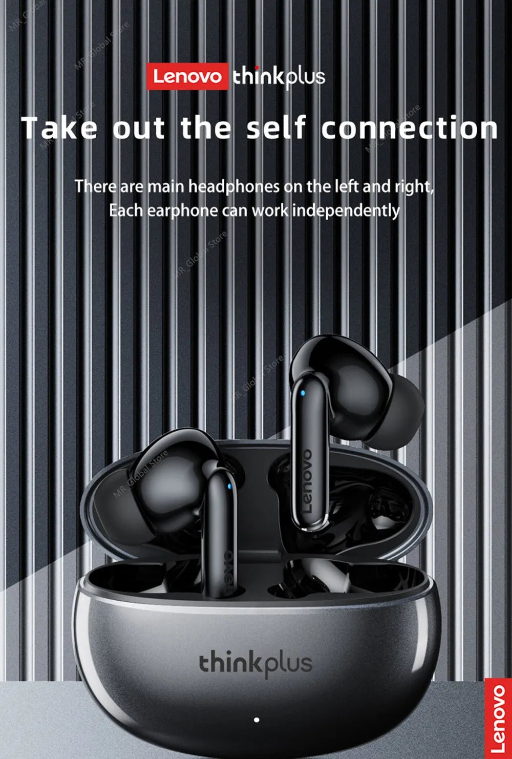 "Original Lenovo XT88 TWS Wireless Earphones – Bluetooth 5.3, Dual MIC Stereo Noise Reduction, Bass HiFi, Touch Control Earbuds" - RELUX.STORE