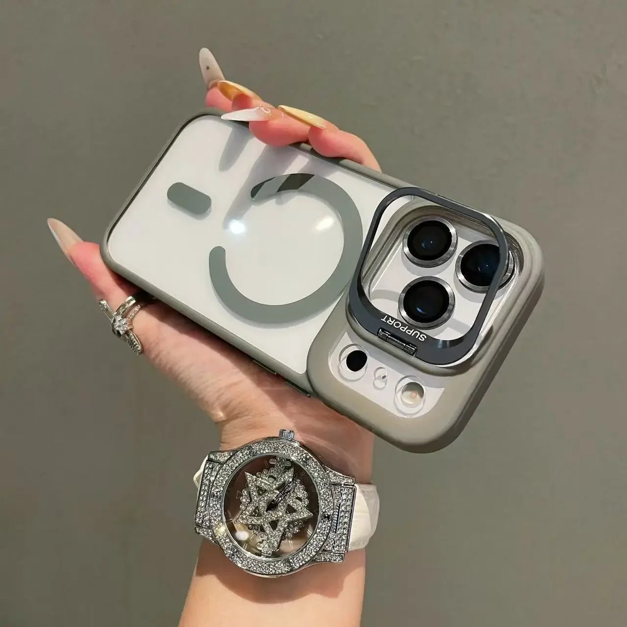 "Original Luxury Transparent Magnetic MagSafe Case for iPhone 17 / 17 Pro / 17 Pro Max / 17 Air – Lens Holder & Shockproof Clear Protective Cover" - RELUX.STORE
