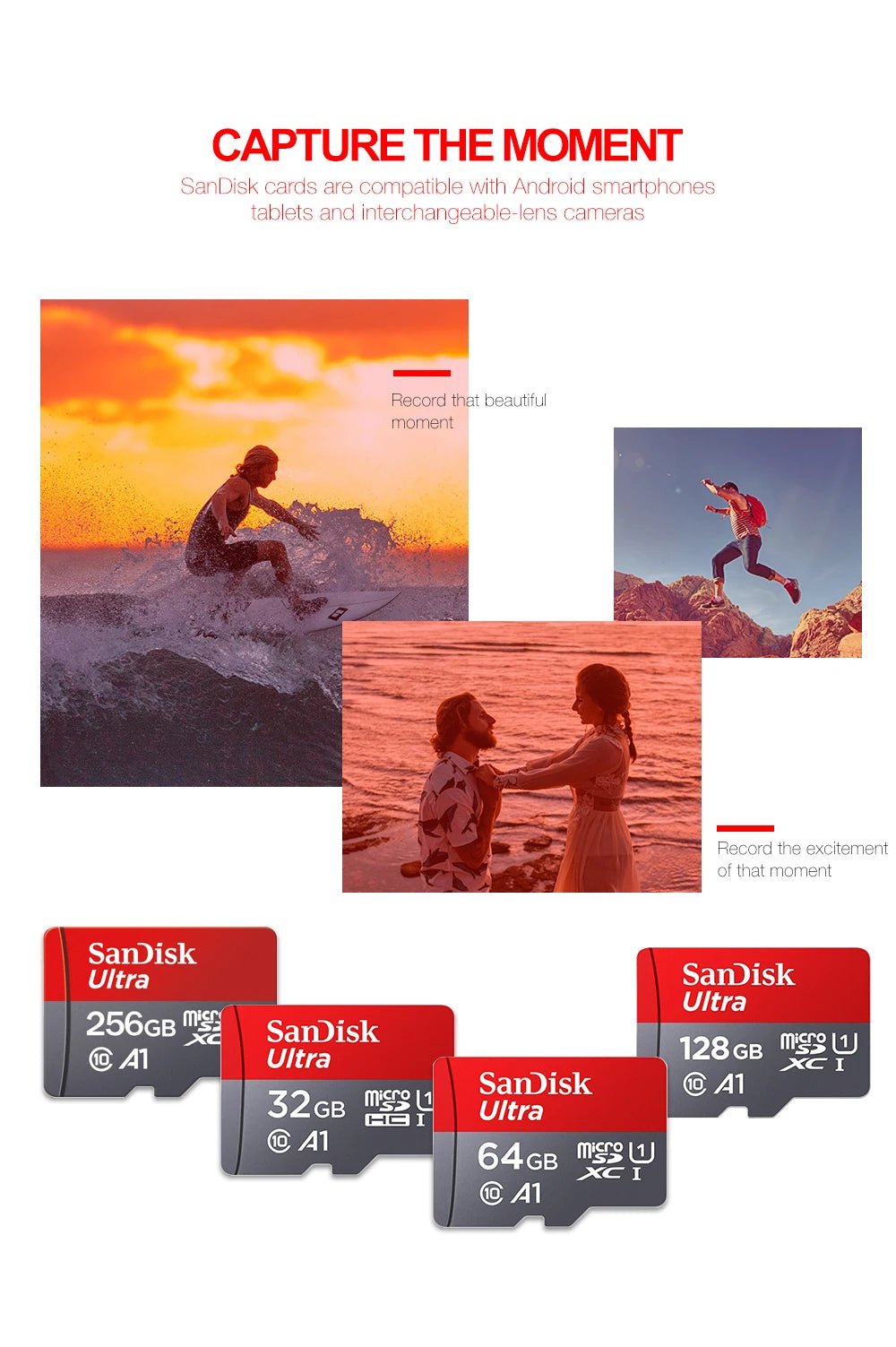 Original SanDisk Micro SD Memory Card 32GB 64GB 128GB 256GB – Class 10 UHS - I TF Flash Card for Smartphone, Camera, Tablet & PC - RELUX.STORE