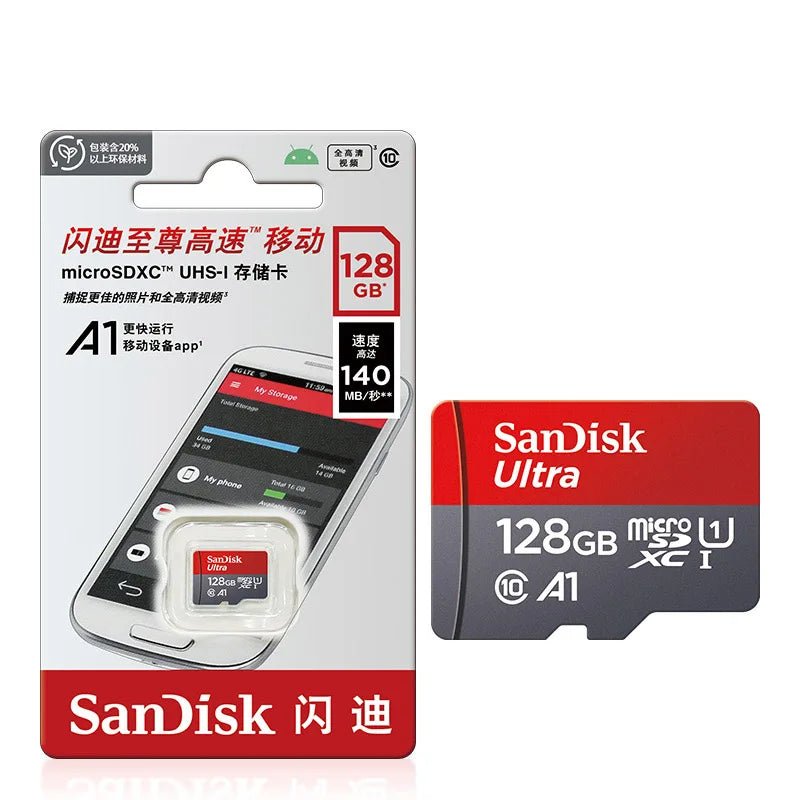 Original SanDisk Micro SD Memory Card 32GB 64GB 128GB 256GB – Class 10 UHS - I TF Flash Card for Smartphone, Camera, Tablet & PC - RELUX.STORE