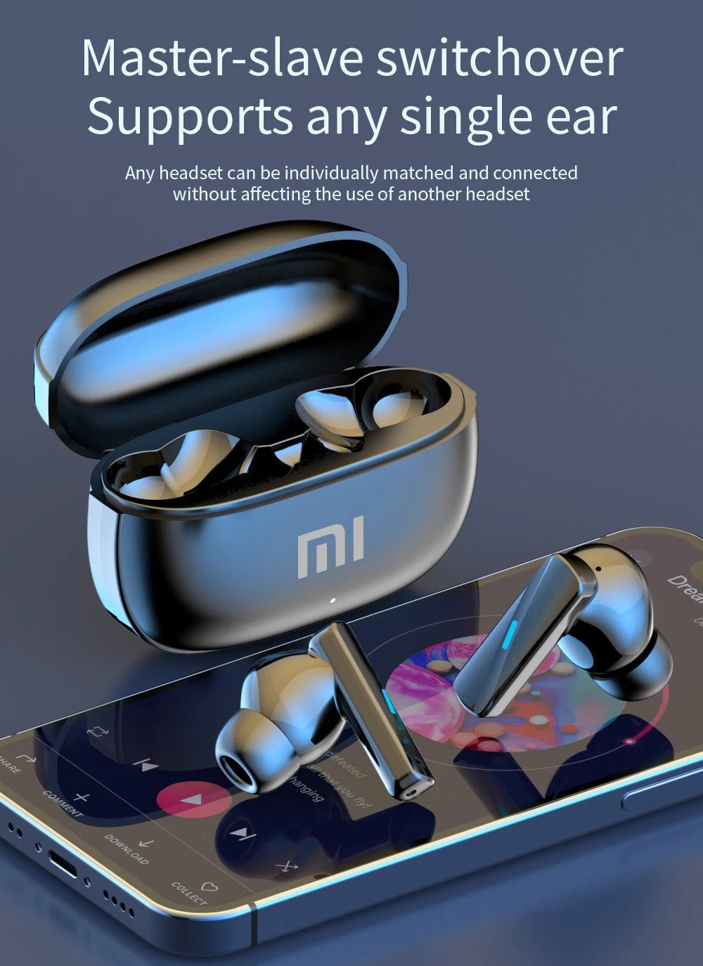 Original XIAOMI Mate50 Wireless Bluetooth Earphones – TWS Gaming Earbuds with Noise Reduction, Mic, Sports & Waterproof Touch Control - RELUX.STORE