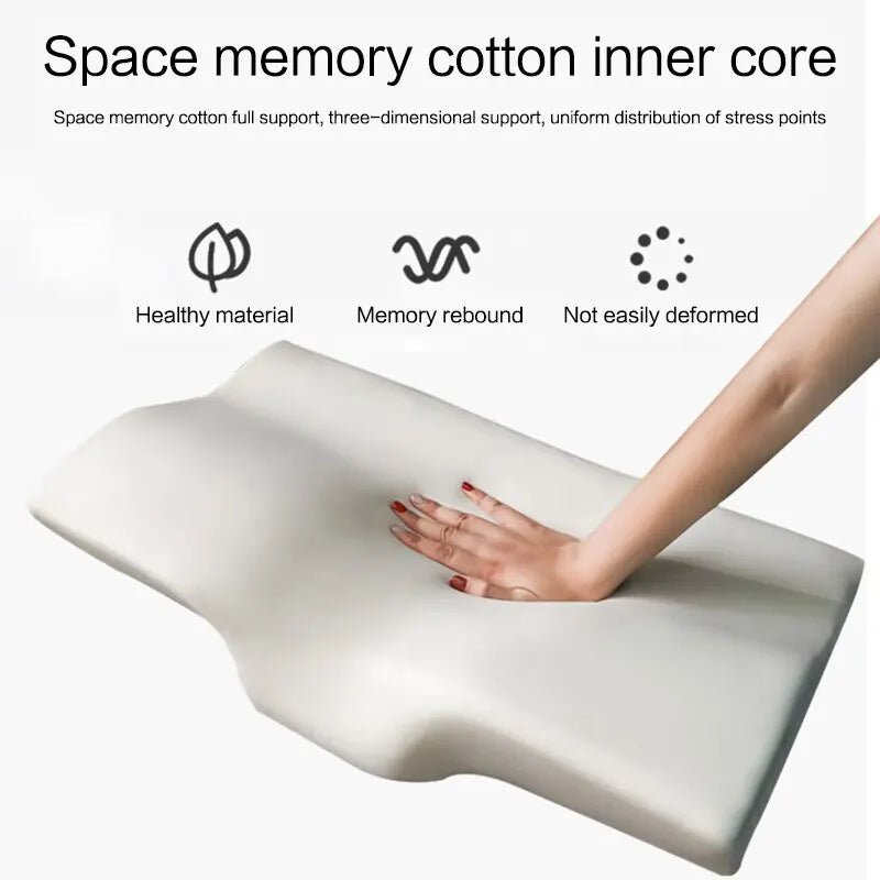 “Orthopedic Memory Foam Neck Pillow – Slow Rebound Cervical Support Pillow for Pain Relief & Anti - Snoring | Ergonomic Memory Cotton Sleep Pillow for Deep Rest” - RELUX.STORE
