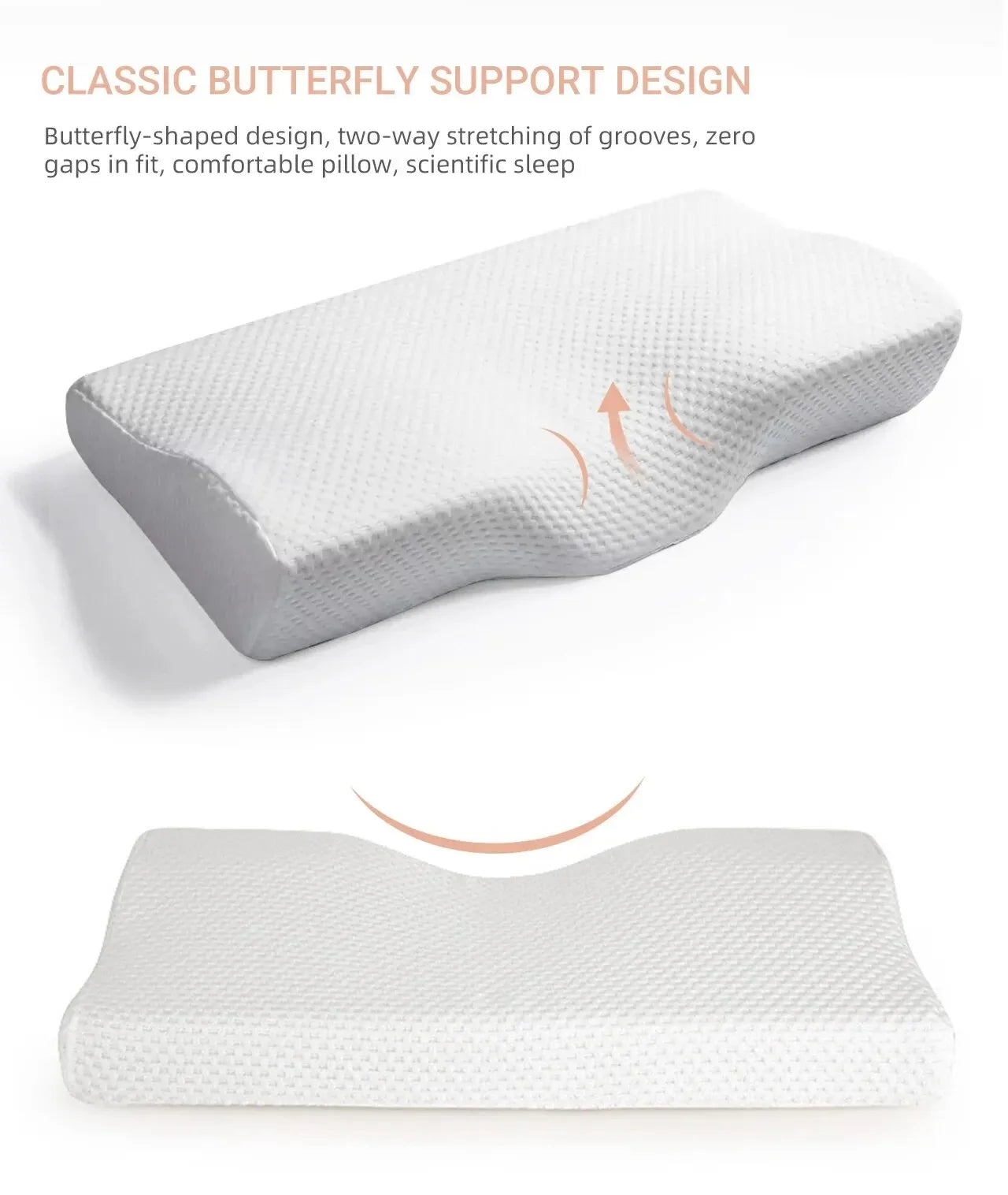 “Orthopedic Memory Foam Pillow for Neck Pain Relief – Butterfly Shaped Cervical Pillow with Slow Rebound Support | Ergonomic Bed Pillow for Deep Sleep & Spinal Alignment” - RELUX.STORE