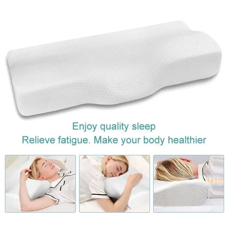 “Orthopedic Memory Foam Pillow for Neck Pain Relief – Butterfly Shaped Cervical Pillow with Slow Rebound Support | Ergonomic Bed Pillow for Deep Sleep & Spinal Alignment” - RELUX.STORE