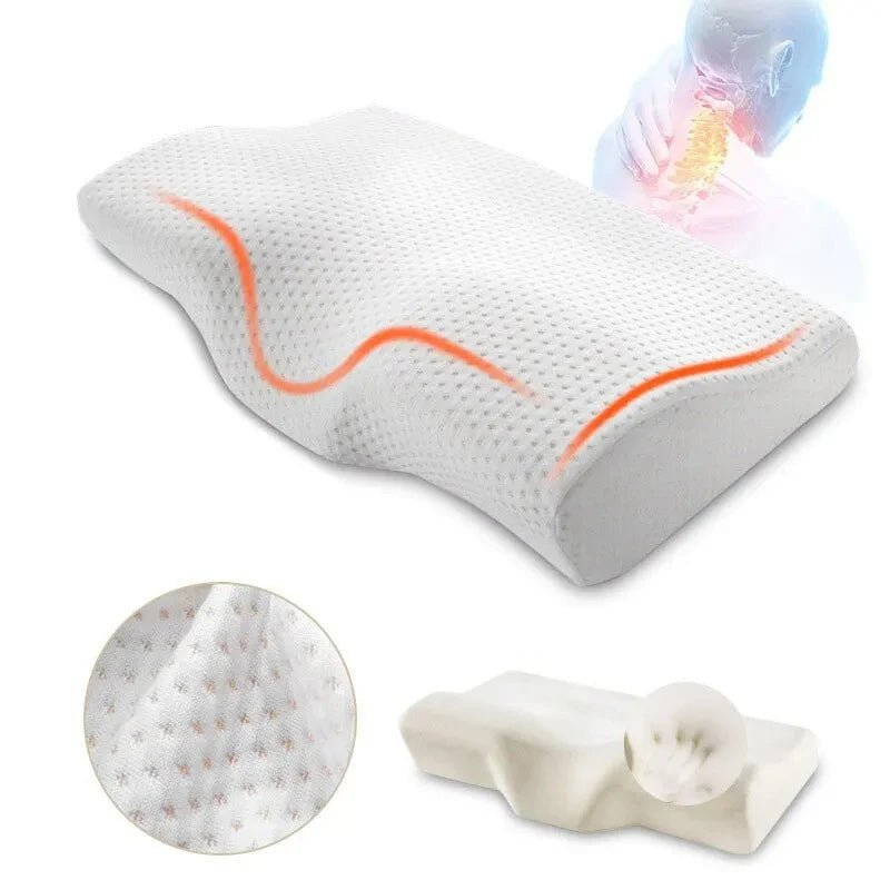 “Orthopedic Memory Foam Pillow for Neck Pain Relief – Butterfly Shaped Cervical Pillow with Slow Rebound Support | Ergonomic Bed Pillow for Deep Sleep & Spinal Alignment” - RELUX.STORE