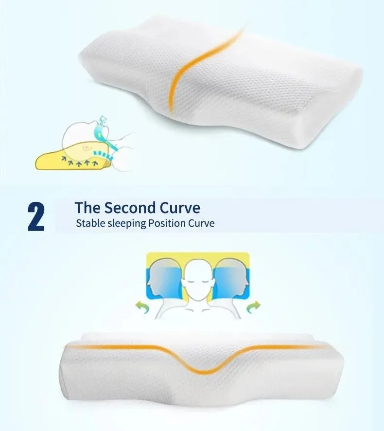 “Orthopedic Memory Foam Pillow for Neck Pain Relief – Butterfly Shaped Cervical Pillow with Slow Rebound Support | Ergonomic Bed Pillow for Deep Sleep & Spinal Alignment” - RELUX.STORE