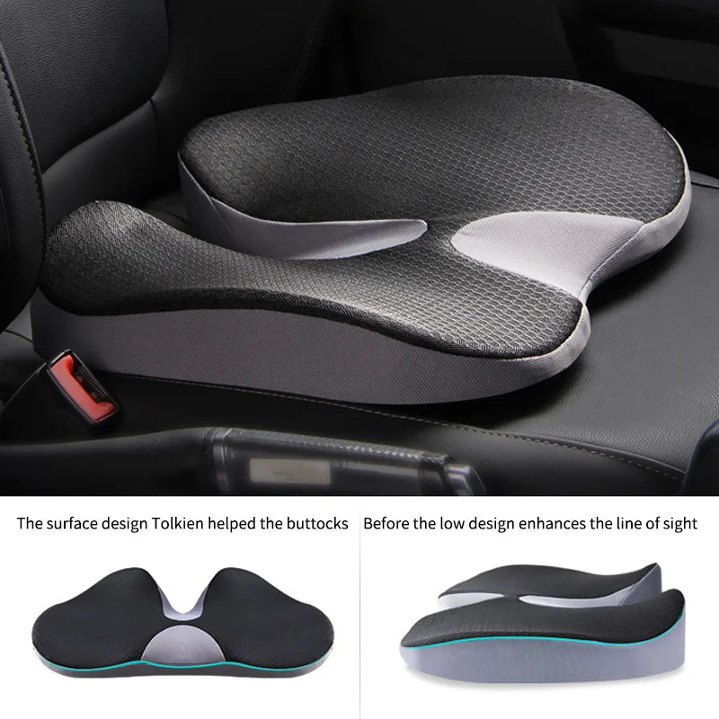 “Orthopedic Memory Foam Seat Cushion – Non - Slip Prostate, Tailbone & Sciatica Pain Relief Pillow for Office Chair, Car & Home Comfort Support” - RELUX.STORE