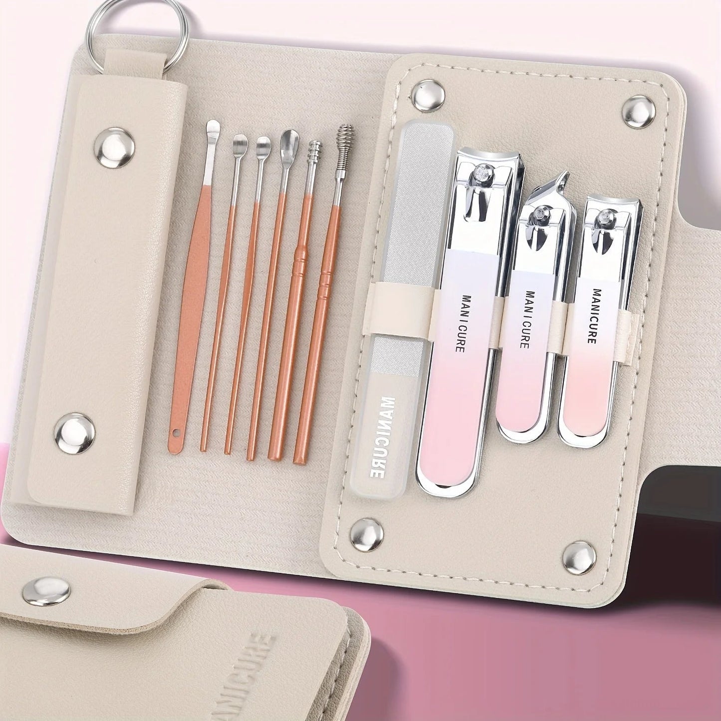 "Ouriner 6 - 18Pcs Portable Manicure & Pedicure Set – Nail Clippers, Eyebrow Scissors & Personal Care Tools in Bright Black" - RELUX.STORE