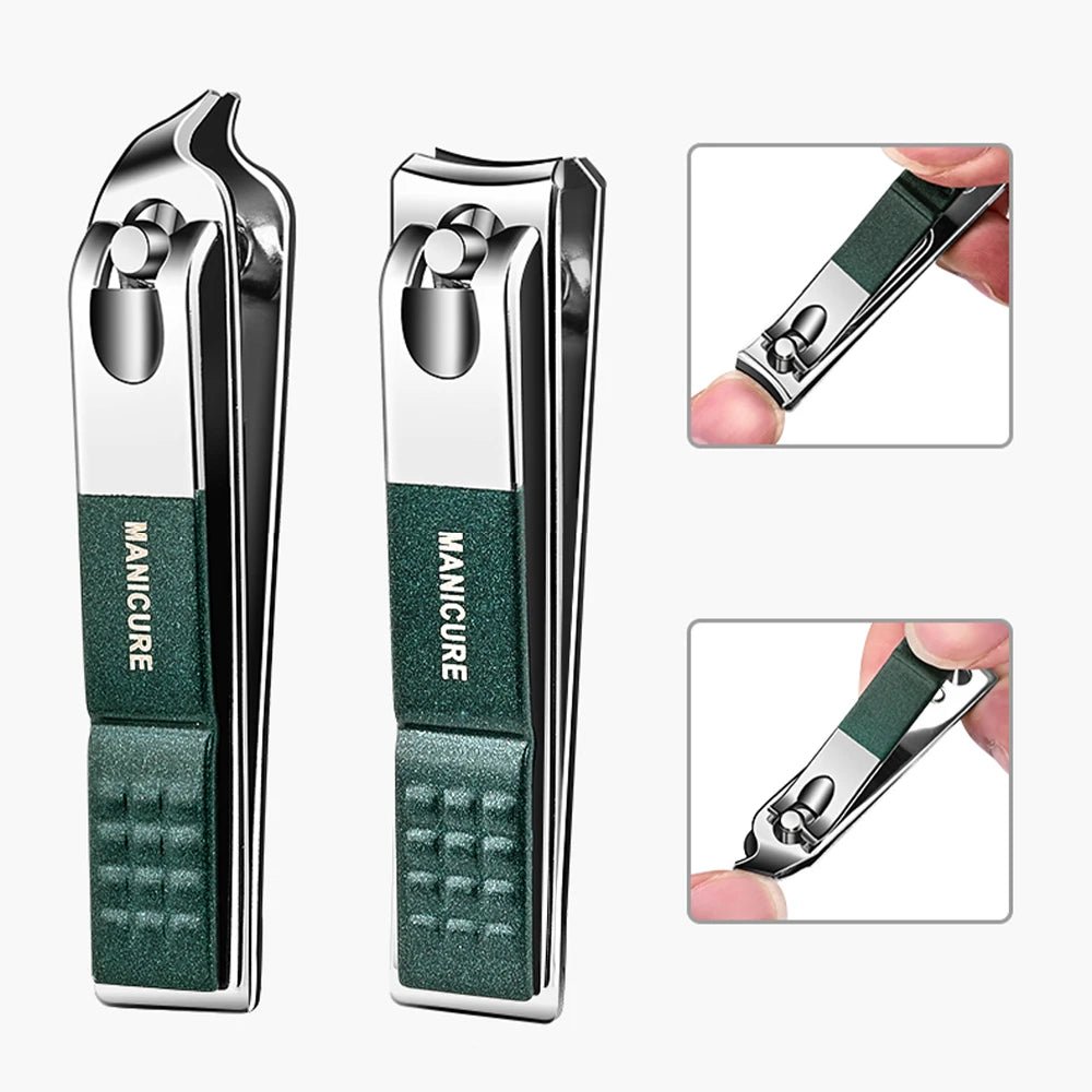 "Ouriner 6 - 18Pcs Portable Manicure & Pedicure Set – Nail Clippers, Eyebrow Scissors & Personal Care Tools in Bright Black" - RELUX.STORE