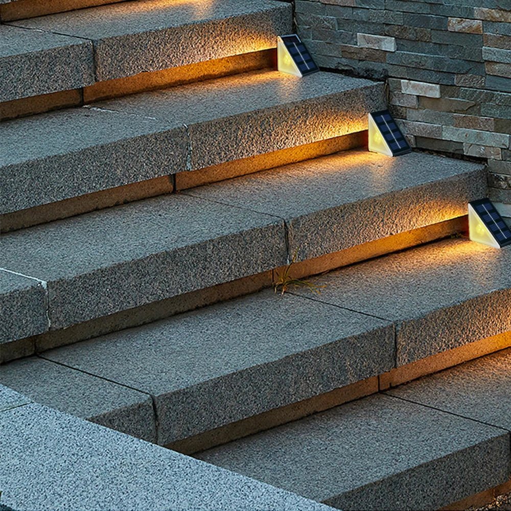"Outdoor Solar Step Lights – Warm White & RGB, IP67 Waterproof, Auto - On LED Lights for Patio, Yard, Driveway & Porch Decoration" - RELUX.STORE