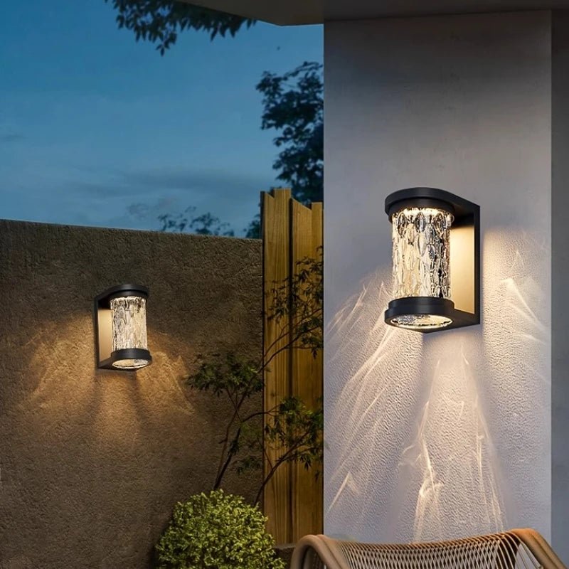 “Outdoor Waterproof LED Wall Lamp – Solar - Powered Cylinder Light for Villa, Courtyard, Doorway, Balcony with Polycarbonate Diffuser” - RELUX.STORE