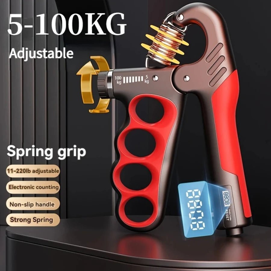 "OUZEY 5 - 100kg Adjustable Grip Strength Hand Exerciser – Wrist Expander & Muscle Recovery Trainer for Gym & Fitness by Relux.Store" - RELUX.STORE